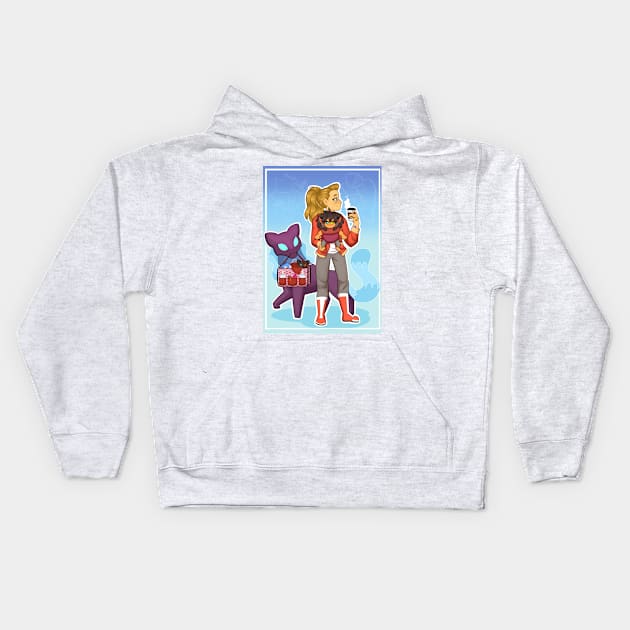 babysitting Catra Kids Hoodie by dragonlord19